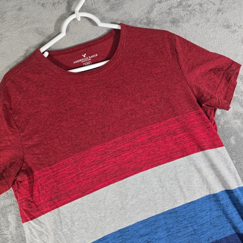 American Eagle‎ Striped Flex T-Shirt Casual Everyday Top Mens Size M